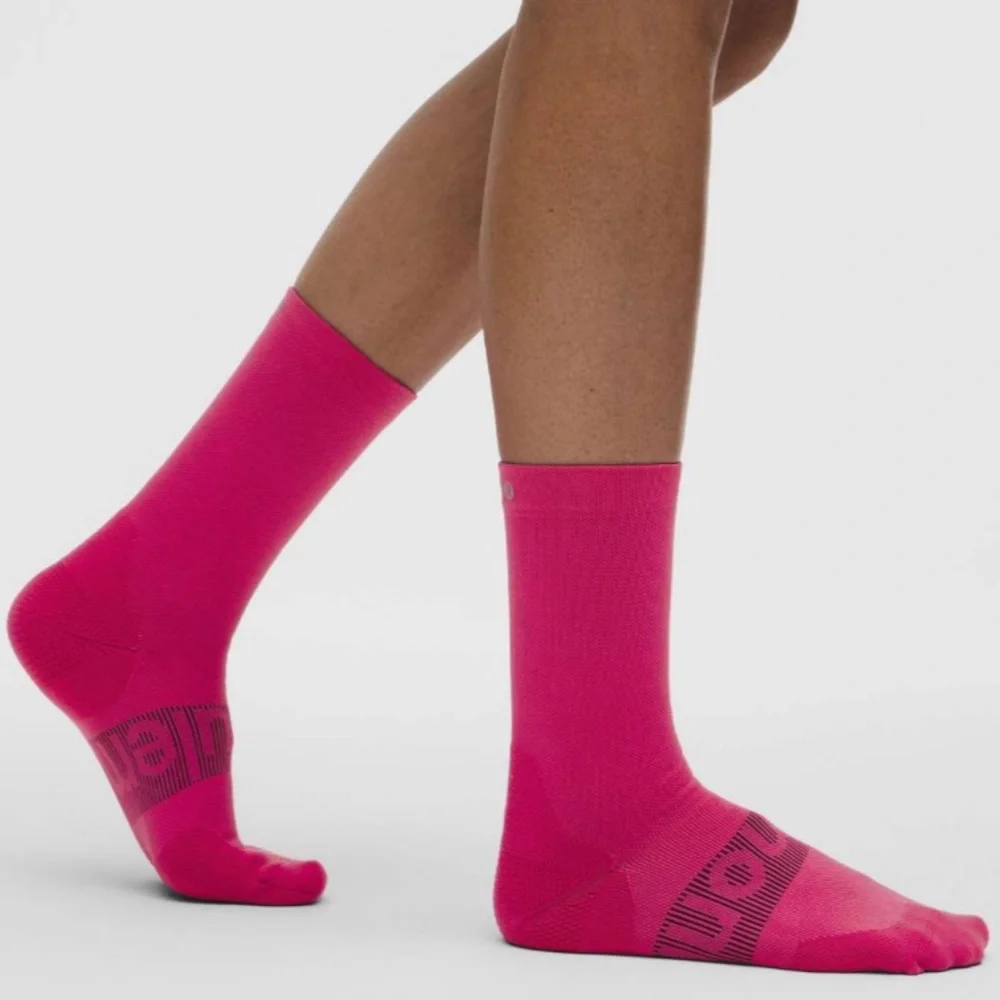 Lululemon Power Stride Socks, RBCO/ELIX/TRNV, Size Medium